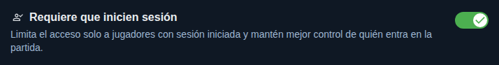 Ajuste: solo para registrados