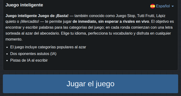 Inicio del juego inteligente